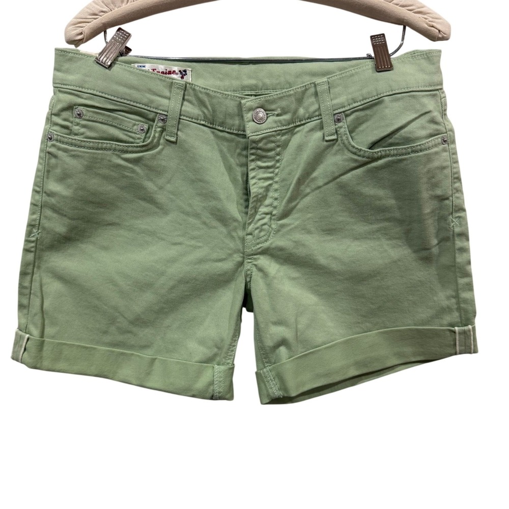 Red Engine Corvair Spearmint Green Roll Cuff Boyshorts‎ Sz 30 Made in USA 907-26